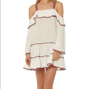 Red Carter Cold Shoulder Coverup Dress